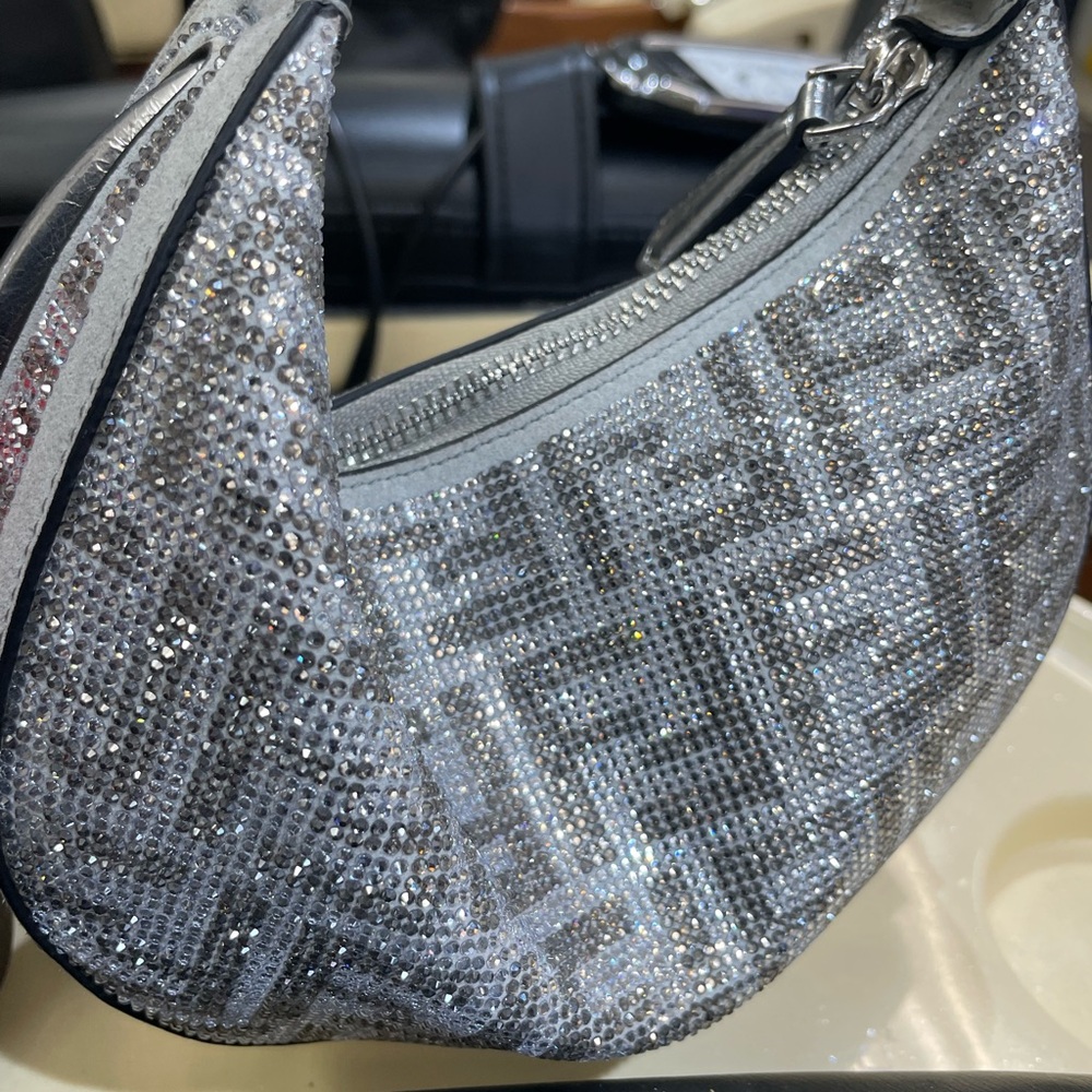 Fendi Silver Crossbody Bag